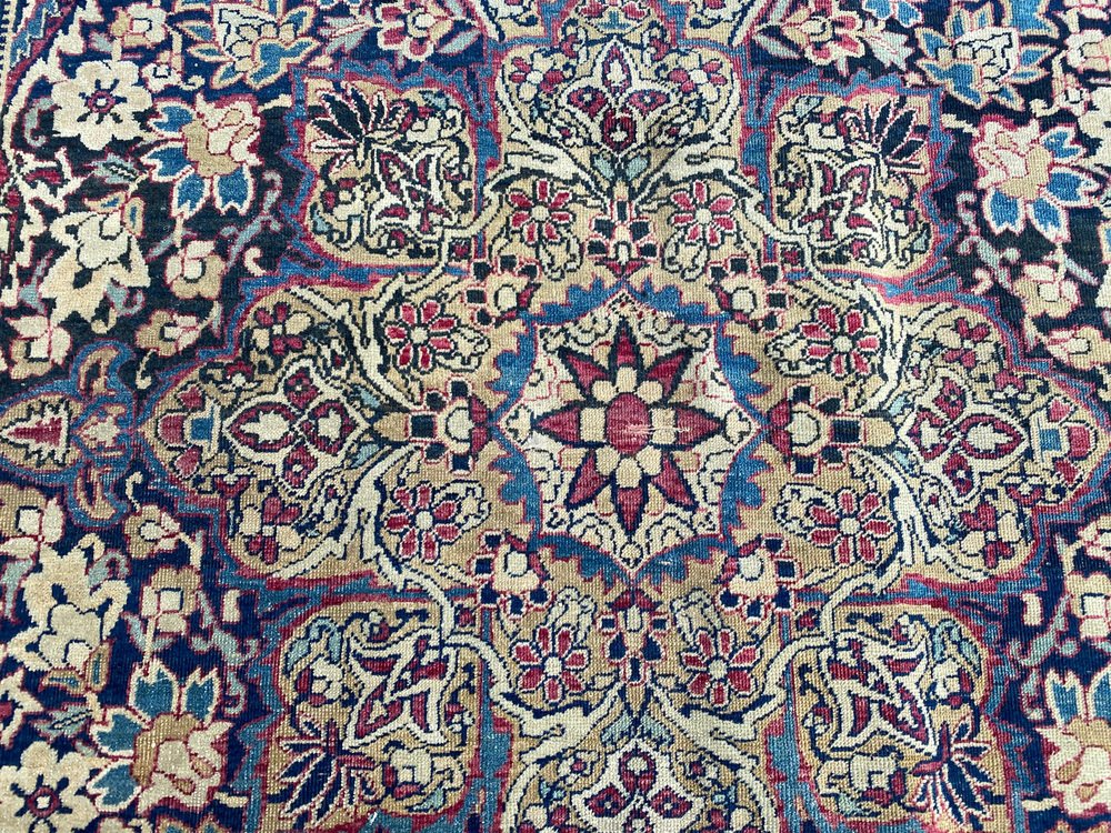 Antique Kirman Rug, 1890s