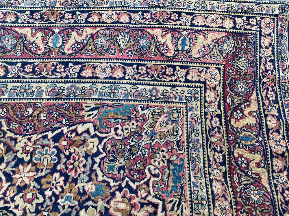 Antique Kirman Rug, 1890s