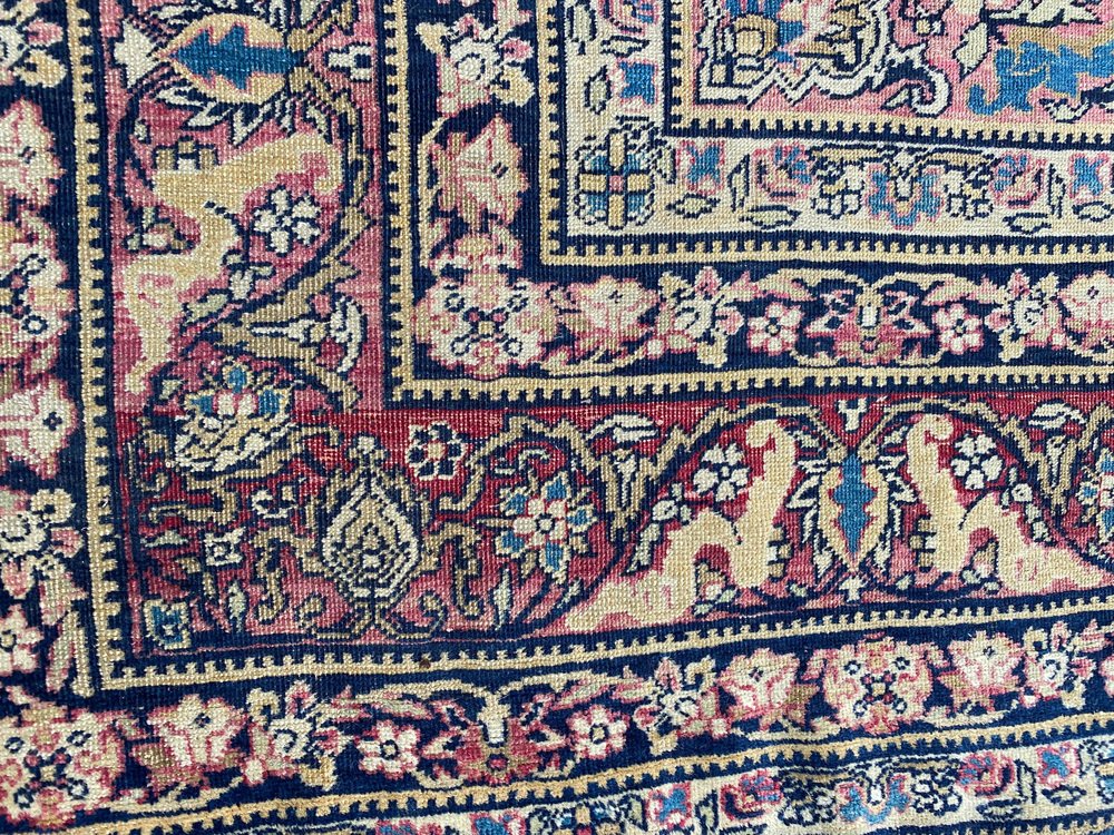 Antique Kirman Rug, 1890s