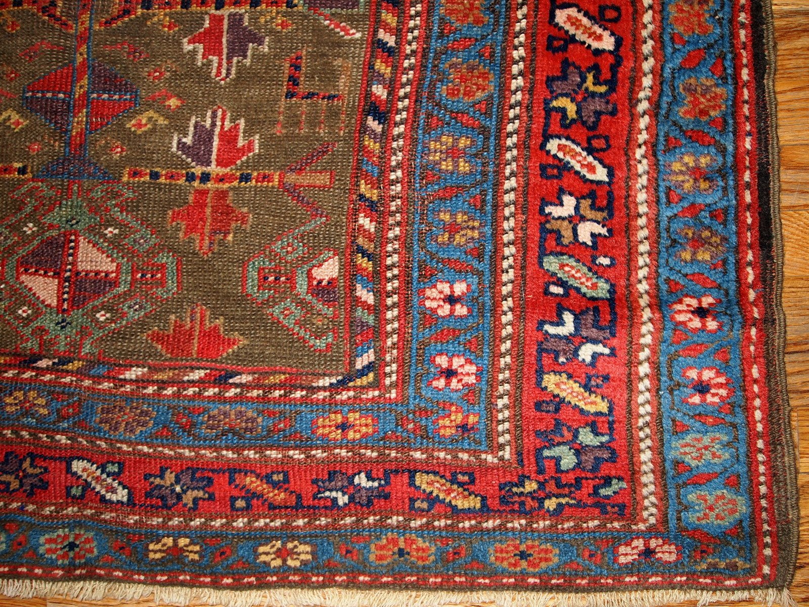 Antique Kurdish Rug, 1880s