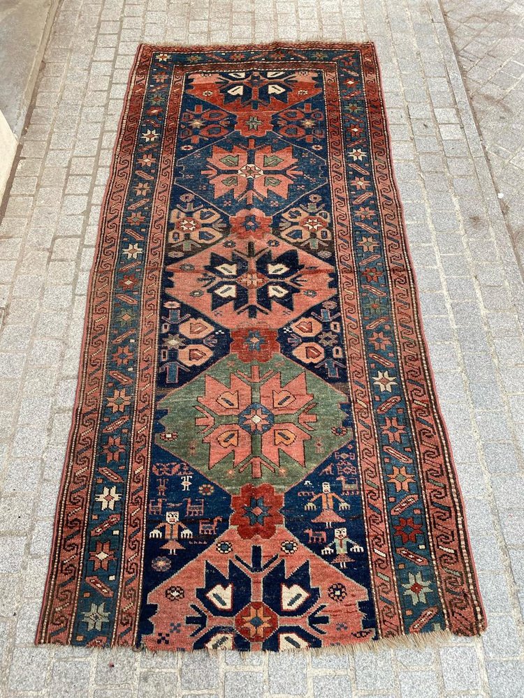 Antique Kurdish Rug, 1890s