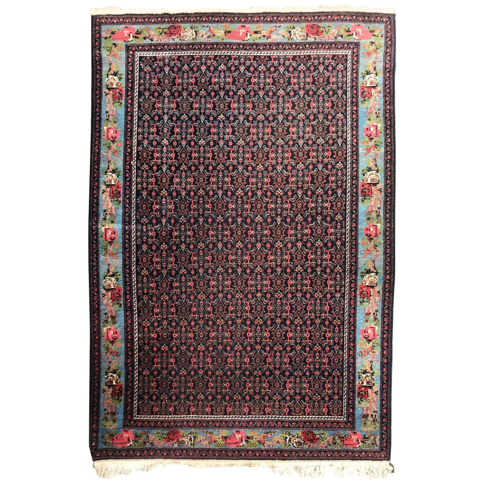 Antique Kurdish Senneh Rug