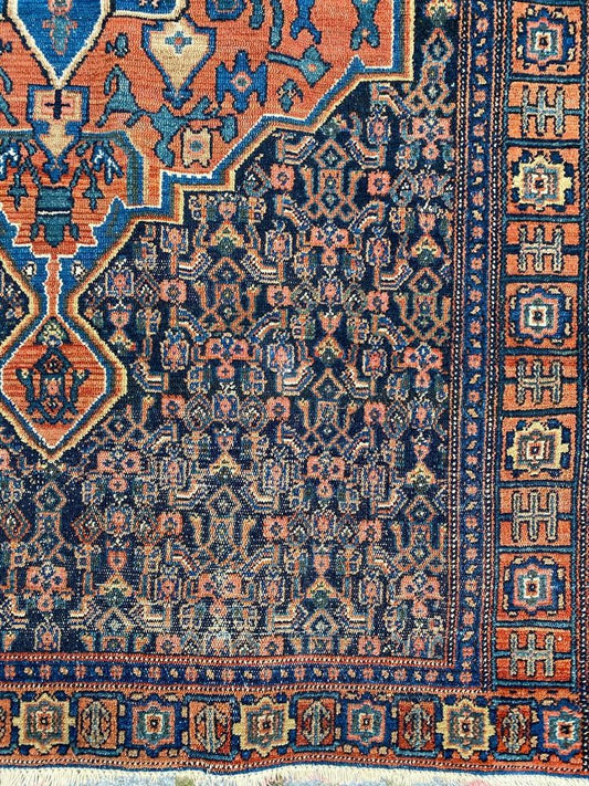 Antique Kurdish Senneh Rug, 1890s