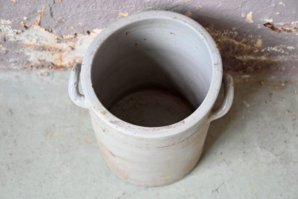 Antique Lactofermentation Pot in Sandstone