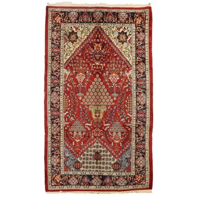 Antique Lahore Rug in Cotton & Wool, India-VMM-2023829