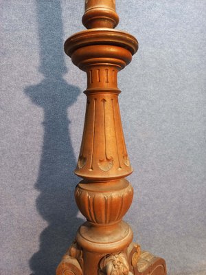 Antique Lamp Base in Oak, 1900-AWH-1328216