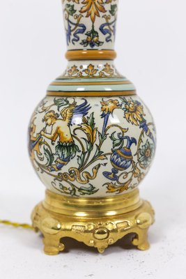 Antique Lamps in Gien Porcelain-CEJ-1256714