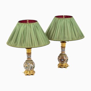 Antique Lamps in Gien Porcelain-CEJ-1256714