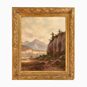 Antique Landscape Painting by Godchaux Emile-YVI-584870