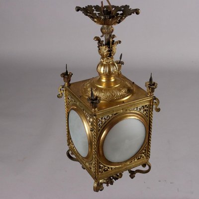 Antique Lantern in Gilded Bronze with Decorations, Early 20th Century-VMM-2023818