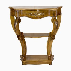 Antique Late Biedermeier Console Table in Walnut, 1800s-WFJ-1447681