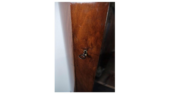 Antique Late Empire Mahogany Corner Cabinet with Shelves, 1840s-UY-1249231