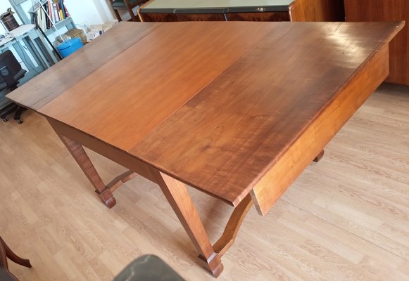 Antique Liberty Italian Extendable Dining Table in Cherry Wood, 1920s-BZF-1291950