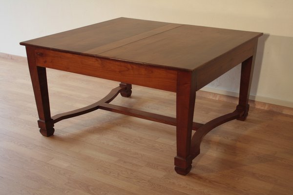 Antique Liberty Italian Extendable Dining Table in Cherry Wood, 1920s-BZF-1291950