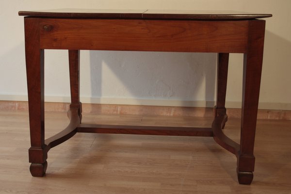 Antique Liberty Italian Extendable Dining Table in Cherry Wood, 1920s-BZF-1291950