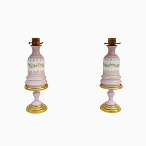 Antique Lilac Porcelain Table Lamps, 1880s, Set of 2-CEJ-488249