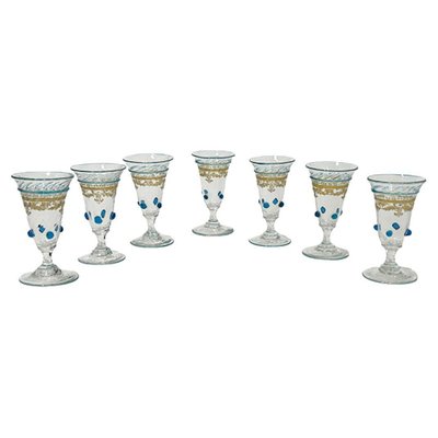 Antique Liqueur Glasses from Anthony Salviati, Set of 7-UCH-1372781