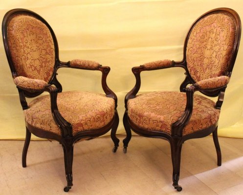 Antique Louis Philippe Armchairs, Set of 2-UMS-1140116