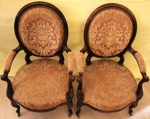 Antique Louis Philippe Armchairs, Set of 2-UMS-1140116