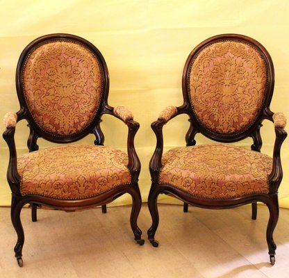 Antique Louis Philippe Armchairs, Set of 2-UMS-1140116