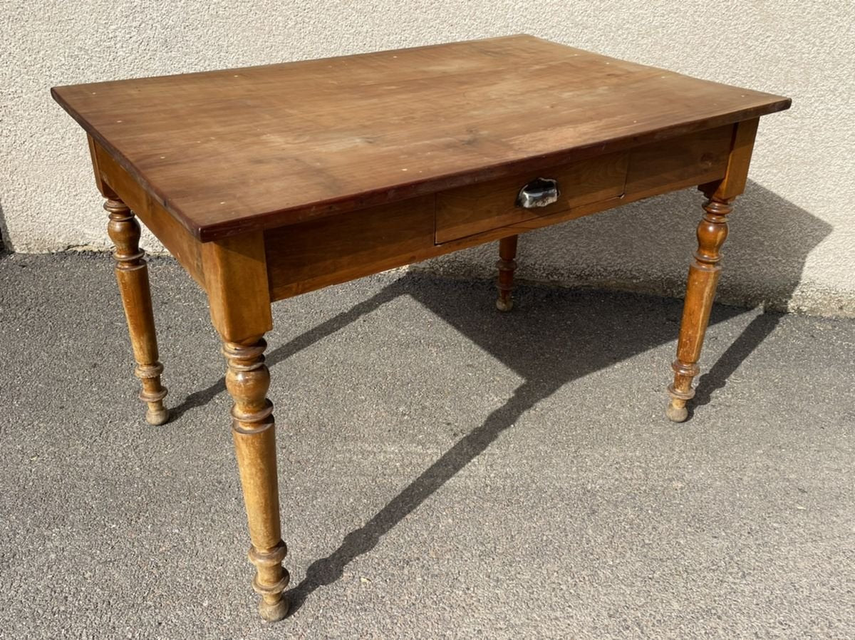 Antique Louis Philippe Cherry Bistro Table, 1900s