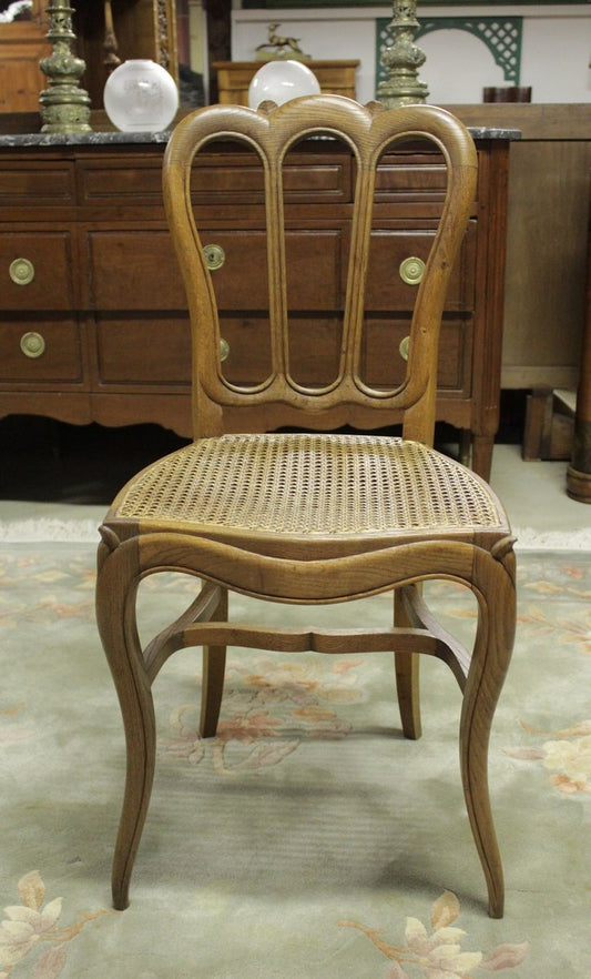 Antique Louis Philippe Oak Dining Chairs, Set of 8