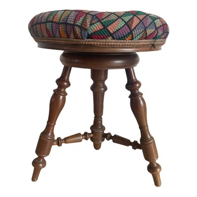 Antique Louis Philippe Piano Stool-SDV-960014