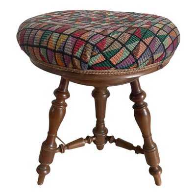 Antique Louis Philippe Piano Stool-SDV-960014