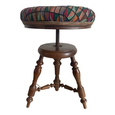 Antique Louis Philippe Piano Stool-SDV-960014