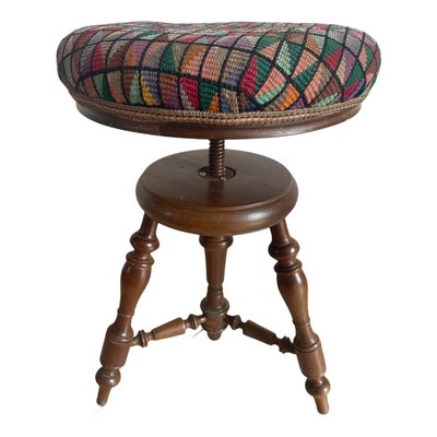 Antique Louis Philippe Piano Stool-SDV-960014