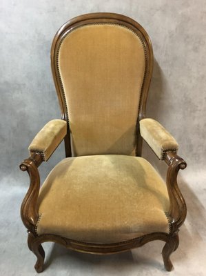 Antique Louis Philippe Voltaire Lounge Chair-SDV-704863