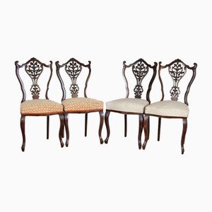 Antique Louis XV Ash Chairs with Openwork Backrests, Set of 4-CYY-2016563