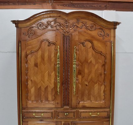 Antique Louis XV Birch Wardrobe-RVK-592357