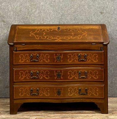 Antique Louis XV Chest of Drawers in Precious Wood Marquetry, 1890s-MWB-1771064