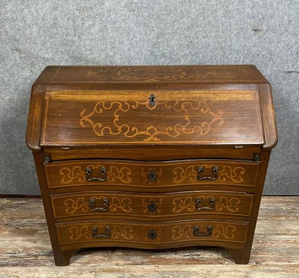 Antique Louis XV Chest of Drawers in Precious Wood Marquetry, 1890s-MWB-1771064