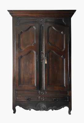 Antique Louis XV French Oak Wedding Wardrobe-CTD-996699