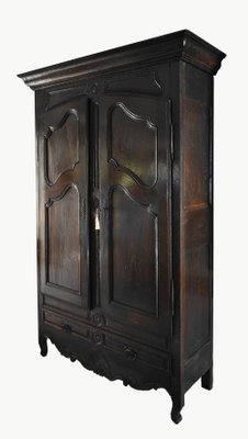 Antique Louis XV French Oak Wedding Wardrobe-CTD-996699