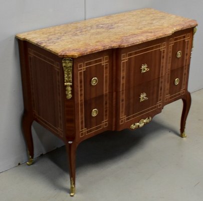 Antique Louis XV/Louis XVI Mahogany Commode-RVK-749195