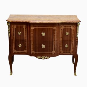 Antique Louis XV/Louis XVI Mahogany Commode-RVK-749195