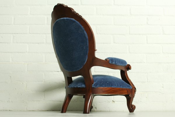 Antique Louis XV Mahogany Armed Portrait Chair, 1950s-ZA-1426135