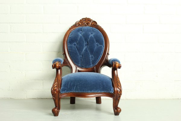 Antique Louis XV Mahogany Armed Portrait Chair, 1950s-ZA-1426135