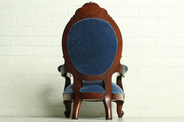 Antique Louis XV Mahogany Armed Portrait Chair, 1950s-ZA-1426135