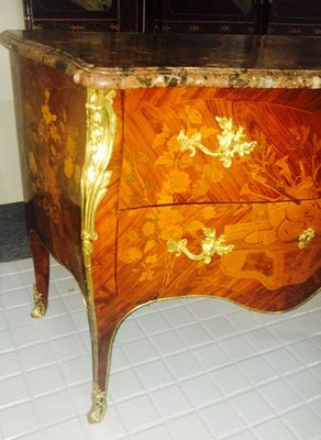 Antique Louis XV Marquetry Commode-LQ-623626