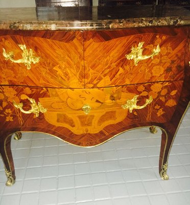 Antique Louis XV Marquetry Commode-LQ-623626