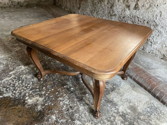 Antique Louis XV Style Extendable Walnut Dining Table, 1900s-SDV-857397