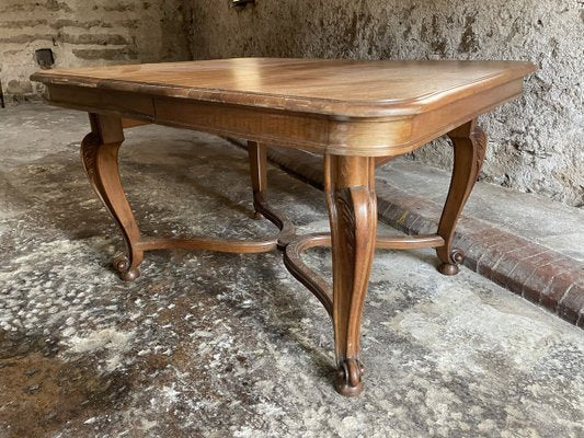 Antique Louis XV Style Extendable Walnut Dining Table, 1900s-SDV-857397