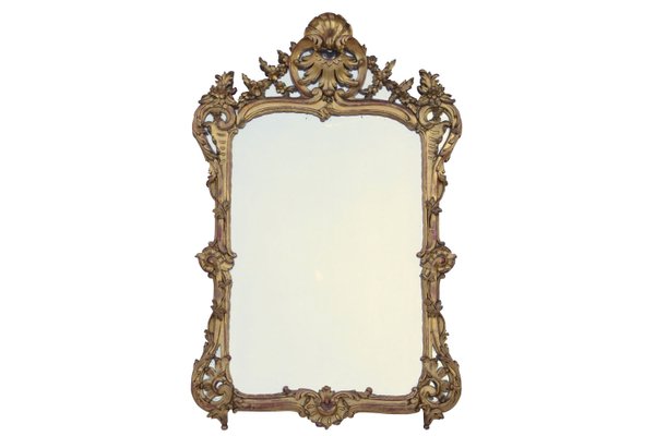 Antique Louis XV Style Giltwood Mirror-CEJ-489554