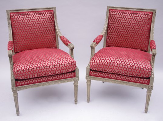 Antique Louis XVI Armchairs, 1900s, Set of 2-CEJ-488276