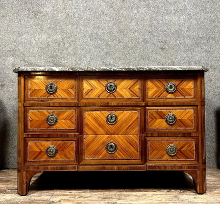 Antique Louis XVI Chest of Drawers in Noble Wood Marquetry-MWB-1731839