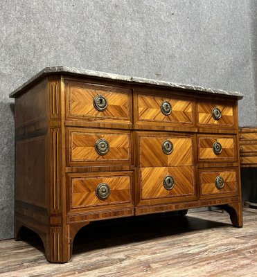 Antique Louis XVI Chest of Drawers in Noble Wood Marquetry-MWB-1731839